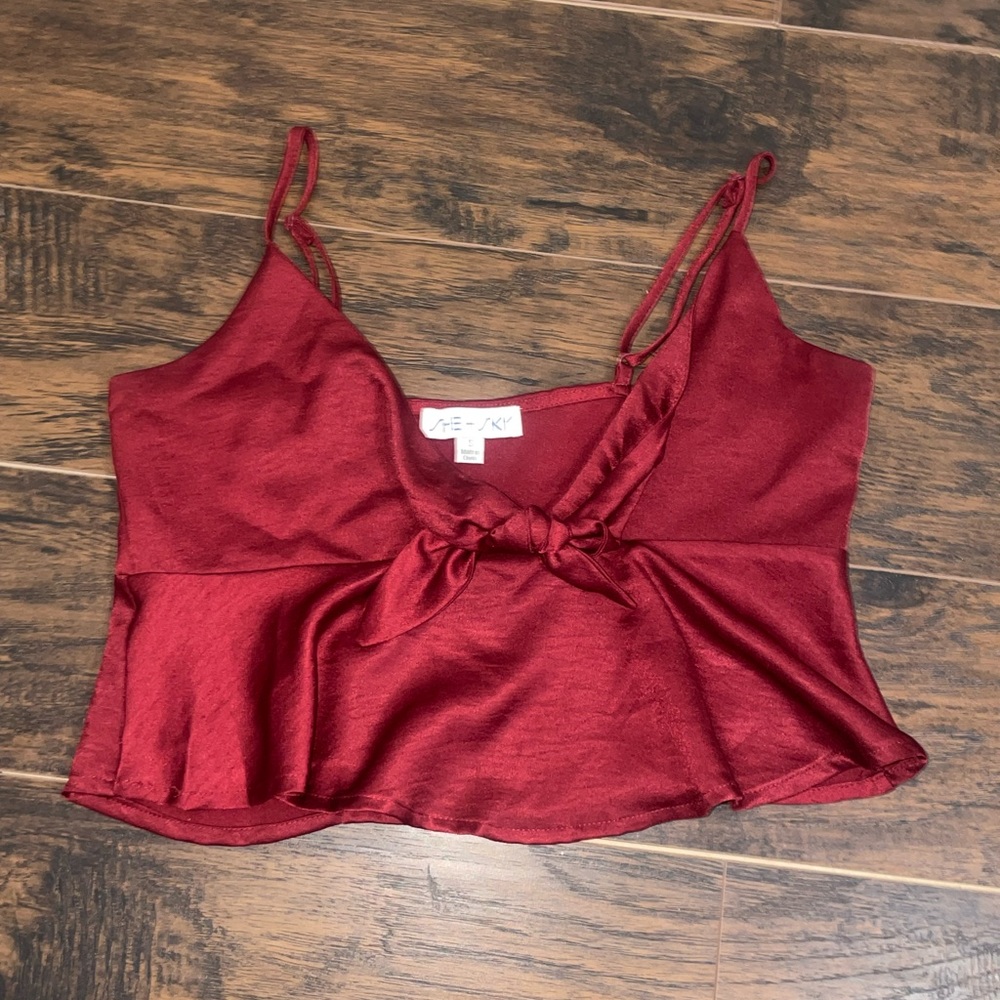 Flowy cropped going out shirt